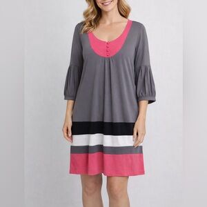 ELLE Dress. NWT. Women’s Size Large. Colorblock, Knee Length, 3/4 Belle Sleeves